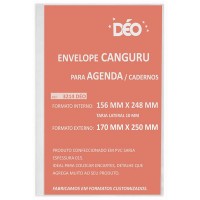 Envelope canguru em sarja 015 com tarja lateral formato externo 170 x 250 mm tarja 10 mm Ref 3214SRJ