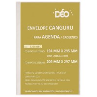 Envelope canguru em sarja 015 com tarja lateral formato externo 209 x 297 mm tarja 10 mm Ref 3268SRJ