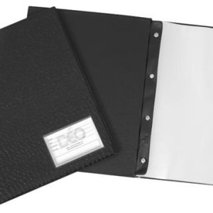 496-pasta-catalogo-a4-executiva-com-visor-bolsa-interna-50-envelopes-medios-e-4-parafusos-de-metal