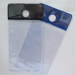 Ref 612 _ Protetores - Identificadores para retrovisor de veículos - Modelo Bolinha - Nacionais - formato interno 90x145mm - Embalagem com 50 unidades