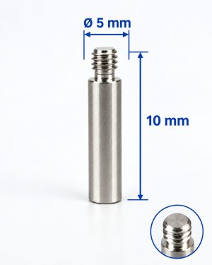 Prolongadores de Metal para Parafusos Tamanho 10 mm com diâmetro de 5 mm  Embalagem com 50 unidades  (Ref 922)