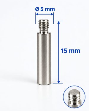 Prolongadores de Metal para Parafusos Tamanho 15 mm com diâmetro de 5 mm  Embalagem com 50 unidades  (Ref 923)