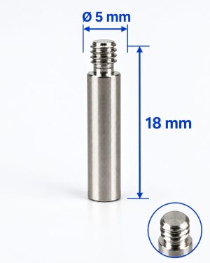 Prolongadores de Metal para Parafusos Tamanho 18mm com diâmetro de 5 mm  Embalagem com 50 unidades  (Ref 924)