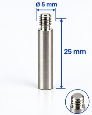 Prolongadores de Metal para Parafusos Tamanho 25mm com diâmetro de 5 mm  Embalagem com 50 unidades  (Ref 926)