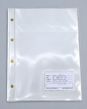 Pasta catalogo A4 diamante  Capa transparente com visor 25 envelopes finos e 4 colchetes  (Ref. 422)