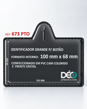 Identificadores para  Botão  Transparente ou coloridos  Grande para botão com cartão  (Ref. 673)