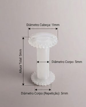 Parafusos de Plástico  Com diâmetro de 5 mm  Tamanho 05 mm  (Ref. 920)