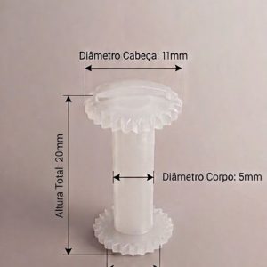 Parafusos de Plástico - C/ diâmetro de 5 mm - Tamanho - 20 mm (Ref. 930) - Embalagem com 250 unidades