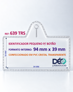 Identificadores para  Botão Transparente ou coloridos  Pequeno para botão com impresso  (Ref. 639)