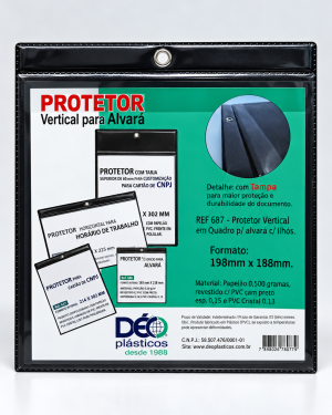 Porta Documento Expositor em Quadro Vertical para Alvara - Modelo Rio Grande do Sul (Ref.687 PTO)