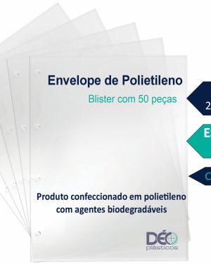 Ref 463pin _ ENVELOPE POLIETILENO A4 FINO COM 4 FUROS