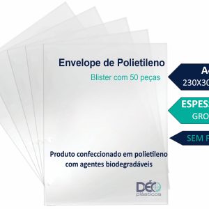Ref 465SF _ ENVELOPE POLIETILENO A4 GROSSO SEM FUROS