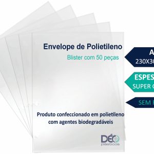 Ref 466SF _ ENVELOPE POLIETILENO A4 SUPER GROSSO SEM FUROS