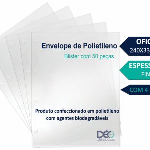 Ref 666PIN _ Envelope Polietileno fino com 4 furos
