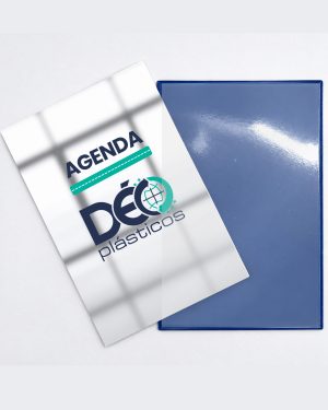Capa para Agenda em PVC com Bolsa para Colocação de Encarte - Ref.GR000