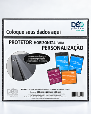 Porta Documento Expositor em Quadro Horizontal A4 para Personalização (Ref.446PTO)