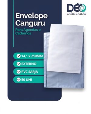 Envelope Canguru 14,1x21 mm Para Agendas e Cadernos Sarja Fosco - Ref.3294 SRJ