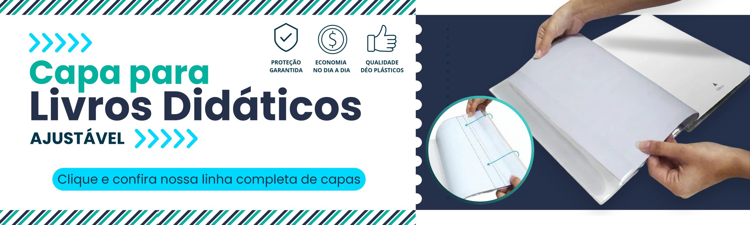 DÉO PLÁSTICOS - CAPA PLÁSTICA PARA LIVROS DIDÁTICOS - CAPA PLÁSTICA PARA CADERNO - CAPA PROTETORA