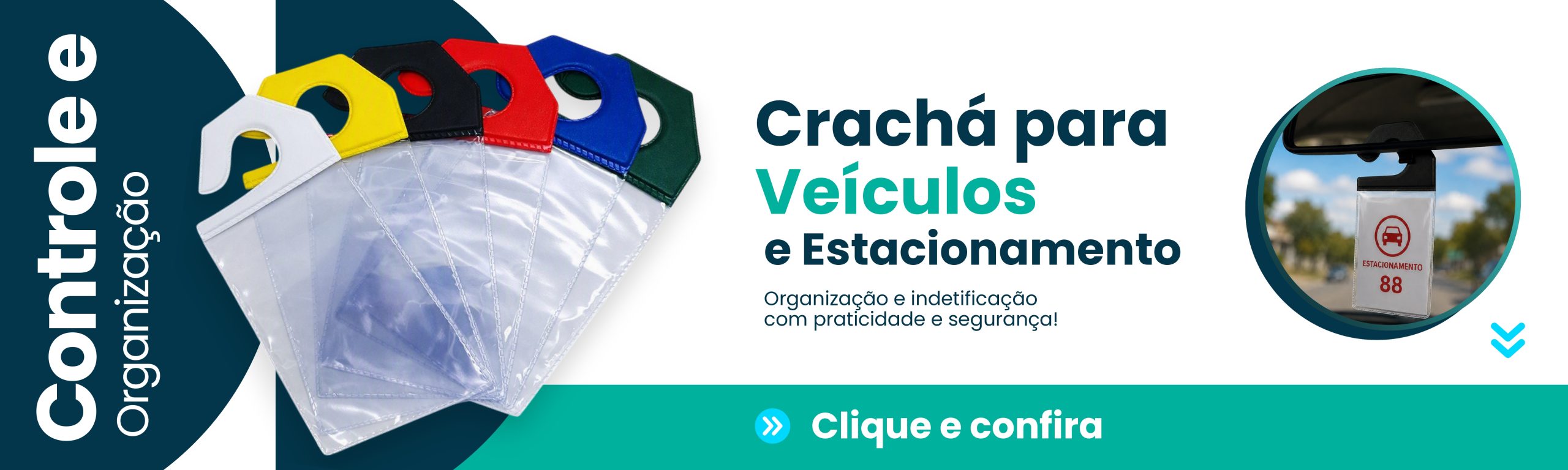 DÉO PLÁSTICOS - CRACHÁ PARA VÉICULOS - IDENTIFICADOR PARA VÉICULOS - TAG PARA MAÇANETA - VEICULAR
