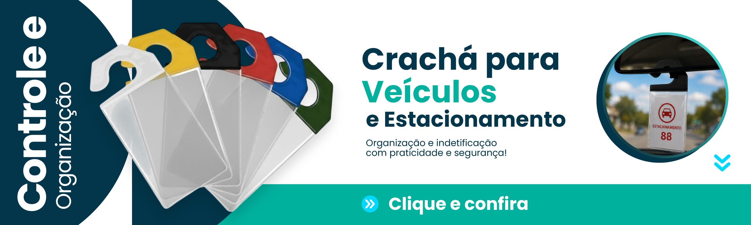 DÉO PLÁSTICOS - CRACHÁ PARA VÉICULOS - IDENTIFICADOR PARA VÉICULOS - TAG PARA MAÇANETA - VEICULAR